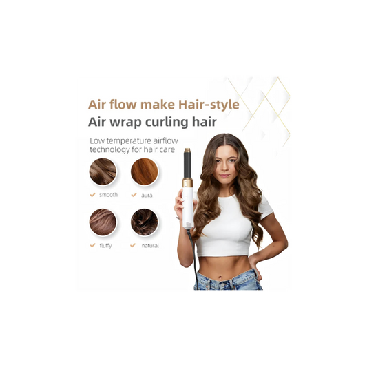 Your hair looks beautiful every day! 5 in 1 Hair Dryer Hot Comb Set Professional Curling Iron Hair Straightener Styling Tool For Airwrap Hair Dryer Household