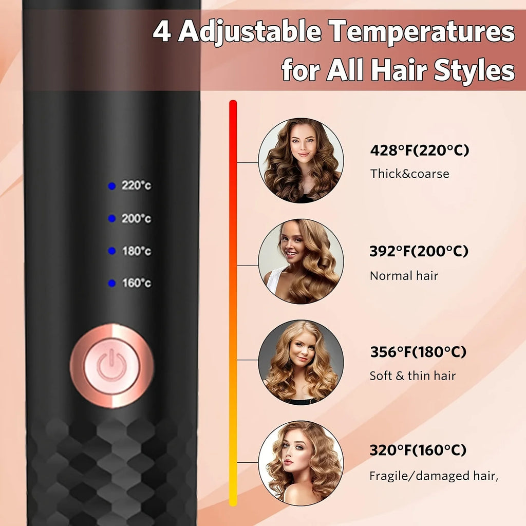 The art of perfect curls!  Automatic Hair Curler Auto Hair Curling Iron Ceramic Rotating Air Curler Air Spin Wand Styler Curl Machine Magic Hair Curler