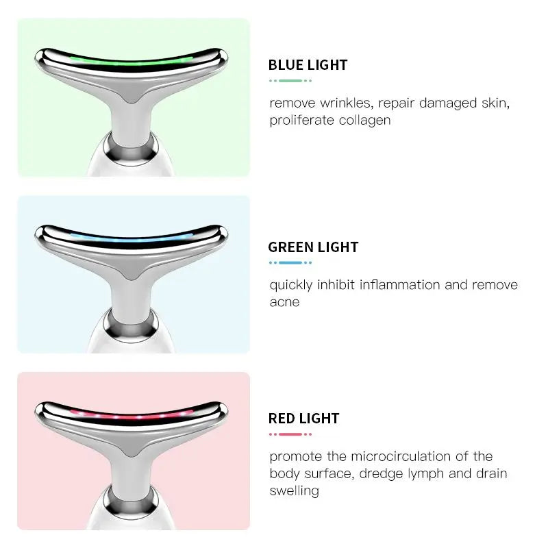 ELLYORA Facial and Neck Device — EMS Microcurrent and LED Therapy - Designed to support calm, balanced, natural-looking skin.