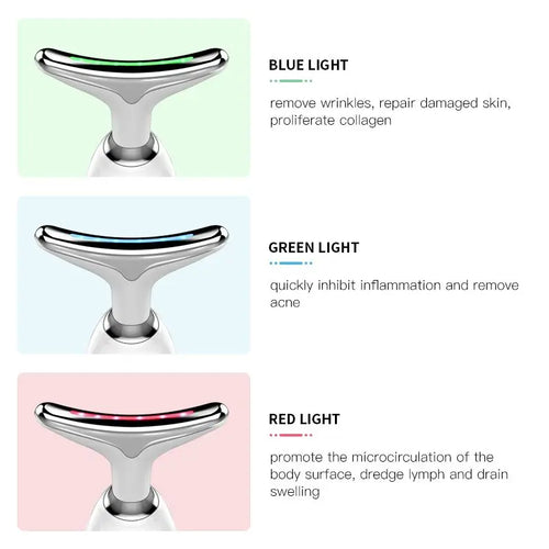 ELLYORA Facial and Neck Device — EMS Microcurrent and LED Therapy - Designed to support calm, balanced, natural-looking skin.